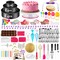 700pcs Cake Decorating Kit, Baking Supplies with Springform Pans, Cake Turntable for Decorating, Piping Tips Set, Pastry Bags, and More Baking Tools